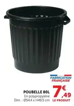 Super U POUBELLE 80L offre