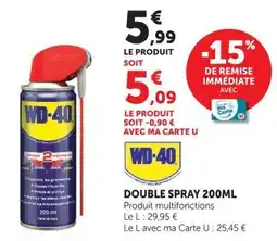 Super U WD-40 DOUBLE SPRAY offre