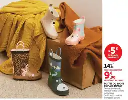 Super U BOTTES OU BOOTS DE PLUIE ENFANT offre