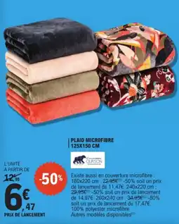 E.Leclerc Ourson plaid microfibre offre
