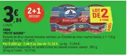 E.Leclerc PETIT NAVIRE Émiété de thon mariné offre