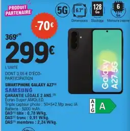 E.Leclerc SAMSUNG SMARTPHONE GALAXY A27 offre