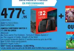 E.Leclerc Nintendo Switch 2 offre