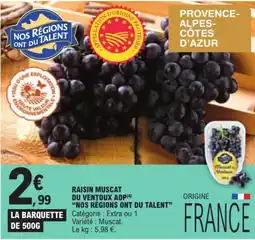 E.Leclerc RAISIN MUSCAT DU VENTOUX AOP offre