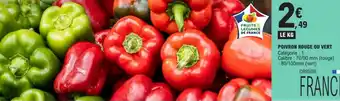 FRUITS & LEGUMES DE FRANCE POIVRON ROUGE OU VERT