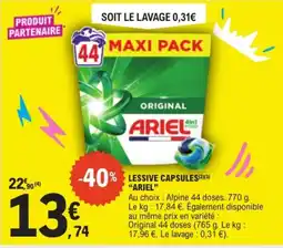 E.Leclerc ARIEL Lessive capsules offre