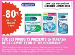 E.Leclerc Dr Beckmann Sur les produits présents en magasin de la gamme feuille offre