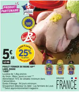 E.Leclerc Loué Poulet fermier du Maine IGP offre