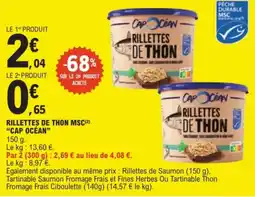 E.Leclerc Cap Océan Rillettes de Thon offre