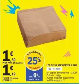 E.Leclerc HOMESIDE Serviettes offre