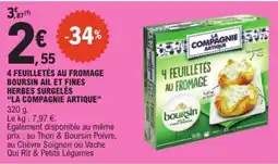E.Leclerc Boursin 4 Feuilletés au Fromage offre