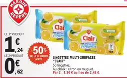 E.Leclerc Clair Lingettes multi-surfaces offre