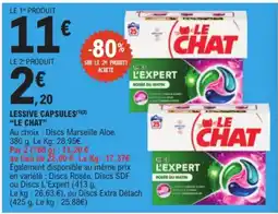 E.Leclerc LE CHAT LESSIVE CAPSULES offre
