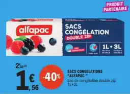 E.Leclerc ALFAPAC Sacs congélation double zip offre