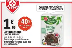 E.Leclerc Notre Jardin Lentilles vertes offre