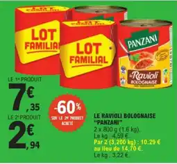 E.Leclerc PANZANI Ravioli Bolognaise offre