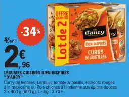 E.Leclerc D'Aucy légumes cuisinés bien inspirés offre