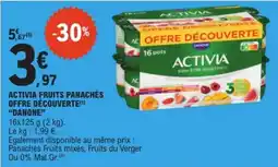 E.Leclerc ACTIVIA FRUITS PANACHÉS offre