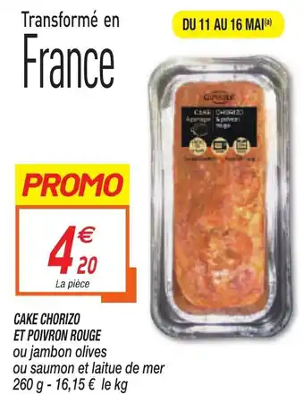 Netto Cake chorizo et poivron rouge offre