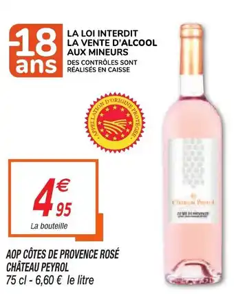 Netto Aop cotes de provemce rose chateau peyrol offre