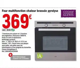 Four Multifonction Chaleur Brassée Pyrolyse Cooke & Lewes