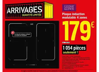 Brico Dépôt Plaque Induction Modulable 4 Zones Cooke & Lewis offre