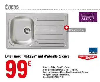 Brico Dépôt évier Inox offre