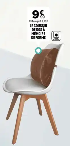 Centrakor LE COUSSIN DE DOS À MÉMOIRE DE FORME offre