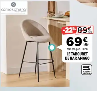 Atmosphera LE TABOURET DE BAR AMAGO