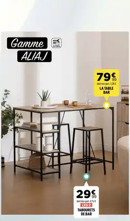 Centrakor ALIAJ LA TABLE BAR offre