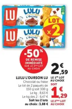 Hyper U LULU L'OURSON LU offre