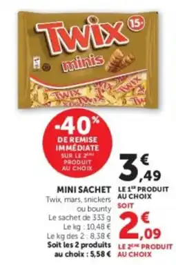 Hyper U Twix minis offre