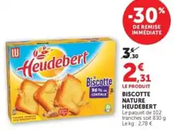 Hyper U Heudebert Biscotte offre
