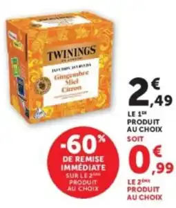 Hyper U TWININGS Infusion de Gingembre Miel Citron offre