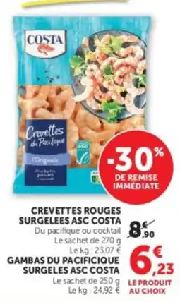 Hyper U COSTA Crevettes du Pacifique offre