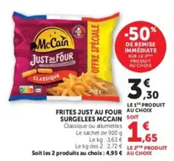 Hyper U McCain Frites Just au Four offre