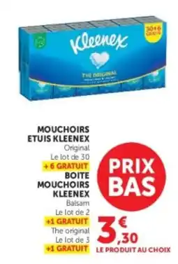 Hyper U Kleenex Mouchoirs Etuil offre