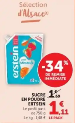 Hyper U ERTSEIN Sucre en poudre offre