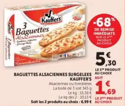 Hyper U Kauffer's Baguettes Alsaciennes offre