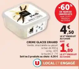 Hyper U ERHARD CREME GLACEE offre