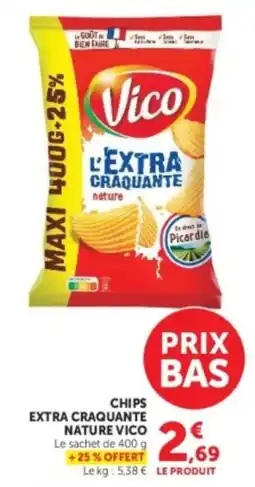 Hyper U Vico Chips Extra Craquante Nature offre