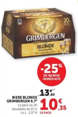 Hyper U GRIMBERGEN BIÈRE BLONDE offre