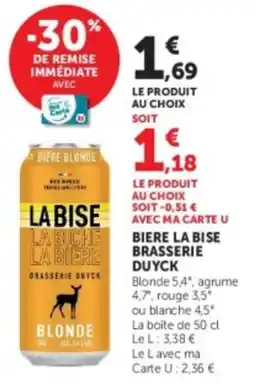 Hyper U LA BISE BIÈRE BLONDE offre