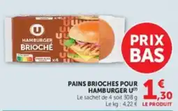 Hyper U HAMBURGER BRIOCHÉ offre