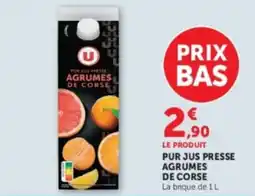 Hyper U U Pur jus presse agrumes de corse offre