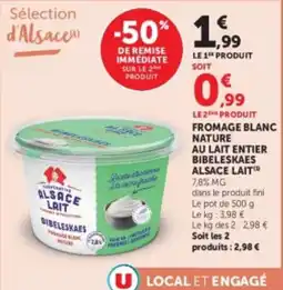 Hyper U ALSACE LAIT BIBELESKAES offre