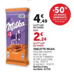 Hyper U Milka TABLETTE MILKA offre