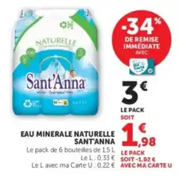 Hyper U Sant'Anna EAU MINERALE NATURELLE offre