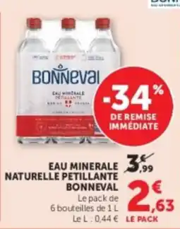 Hyper U BONNEVAI EAU MINERALE NATURELLE PETILLANTE offre