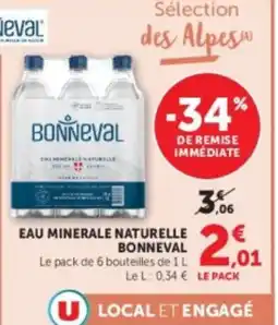 Hyper U BONNEVAL EAU MINERALE NATURELLE offre